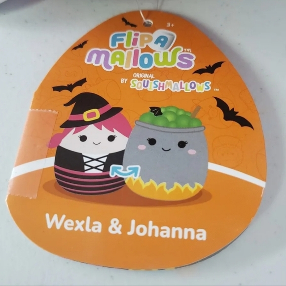 Squishmallow 12" Wexla The Witch And Johanna Flip-A-Mallow Halloween 2022 Black - Picture 7 of 10